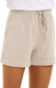 Women's Casual Cotton Shorts Drawstring Comfortable Elastic Waist Shorts