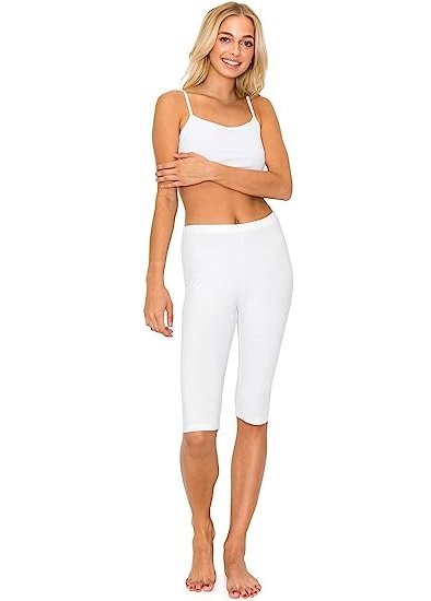 Cotton knee length leggings for women's shorts and underwear