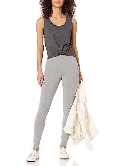 Women's high elastic gray leggings