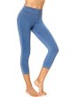 Women's Classic Denim Capri Legging with Pockets