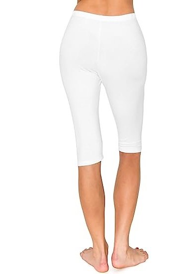 Cotton knee length leggings for women's shorts and underwear