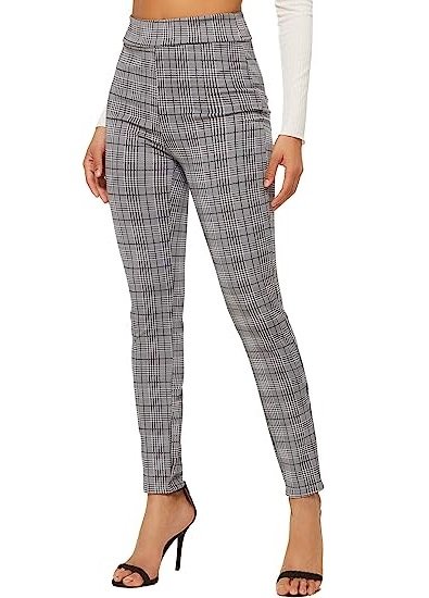 Women's Casual Skinny Leggings Stretchy High Waisted Work Pants